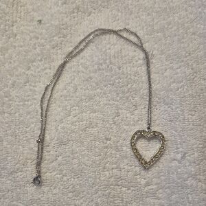 Elegant Silver Heart Pendant Necklace